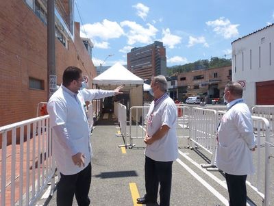 El Hospital General de Medellín avanza en la adecuación de una zona de pre-triage para recibir a pacientes