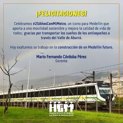 Celebramos #25AñosConMiMetro, un ícono de la ciudad de Medellín