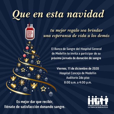 Jornada de donación de sangre de Hospital General en Hospital Concejo de Medellín.