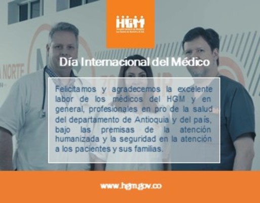 Hospital General de Medellín felicita a los médicos en su Día