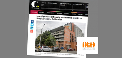 La gestión del Hospital General de Medellín, cuenta con salud Institucional.